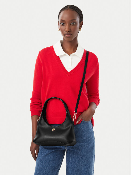 Tommy Hilfiger Torebka Th Everyday Mini Hobo AW0AW19185 Czarny