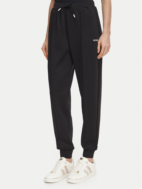 Guess Spodnie dresowe V6BB17 K6344 Czarny Regular Fit