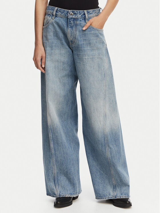 G-Star Raw Jeansy Helyx 3D Cinch D28488-D776 Niebieski Wide Leg