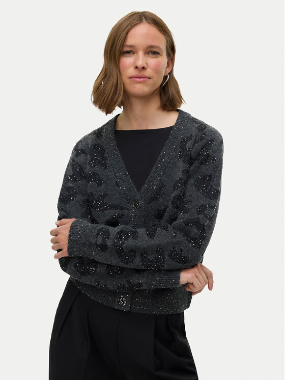 Vero Moda Kardigan Zuzu 10339337 Szary Regular Fit