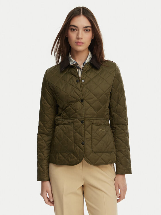 Barbour Kurtka przejściowa Deveron LQU1012OL51 Zielony Regular Fit