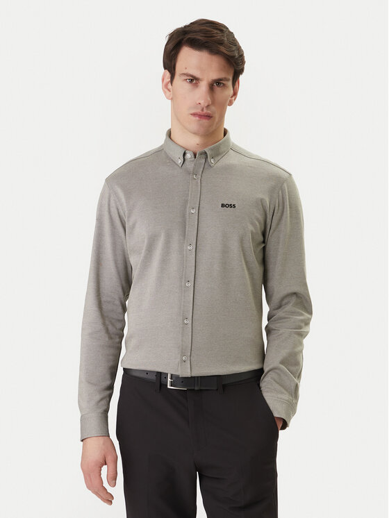 BOSS Koszula ST Motion 50555946 Khaki Regular Fit