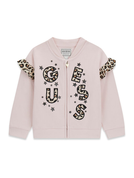 Guess Bluza K6BQ03 K5895 Różowy jasny Regular Fit