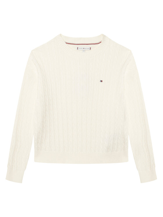 Tommy Hilfiger Sweter KG0KG08848 Écru Regular Fit