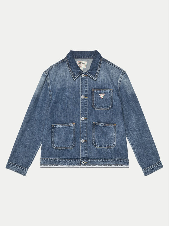 Guess Kurtka jeansowa J5RL04 D45E0 Niebieski Regular Fit