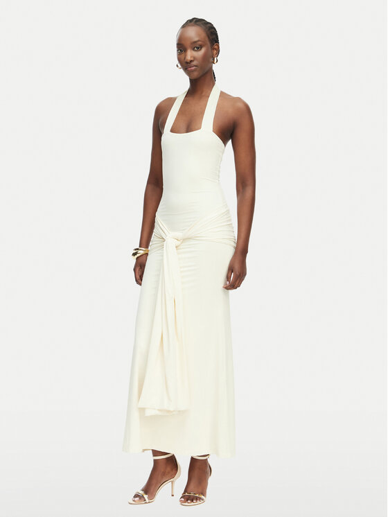 Bardot Sukienka wieczorowa Emilia 60386DB Kremowy Slim Fit