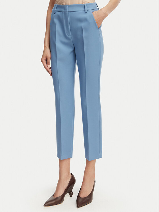 Weekend Max Mara Spodnie materiałowe Rana 2615131021 Błękitny Slim Fit