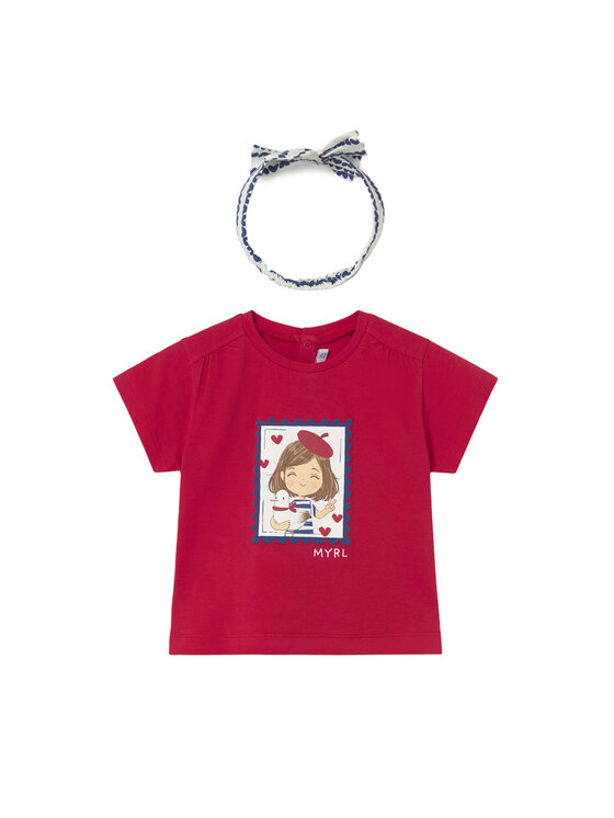 Mayoral T-Shirt 1081 Czerwony Regular Fit
