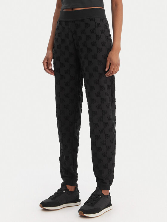 HUGO Spodnie dresowe Monogram 50556809 Czarny Regular Fit