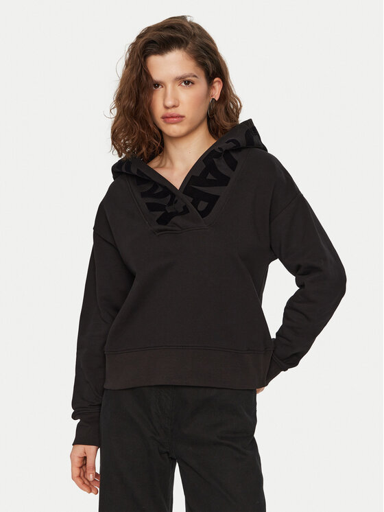 KARL LAGERFELD Bluza A1W20064 Czarny Relaxed Fit