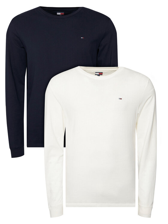 Tommy Jeans Komplet longsleeve DM0DM22148 Granatowy Slim Fit