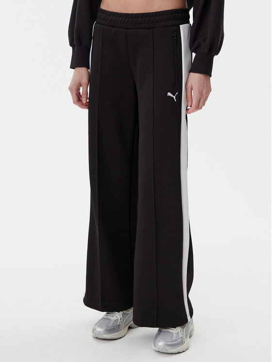 Puma Spodnie dresowe T7 629803 Czarny Wide Leg