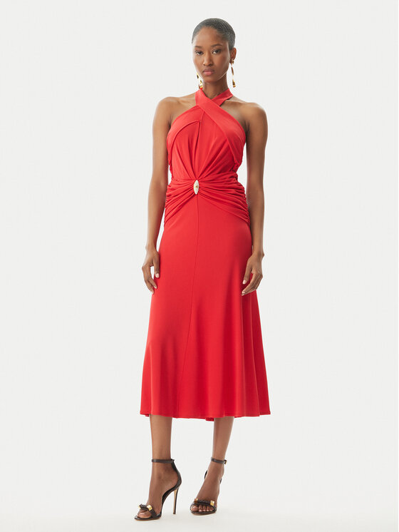 Elisabetta Franchi Sukienka koktajlowa AB71952E2 CG5 Czerwony Regular Fit