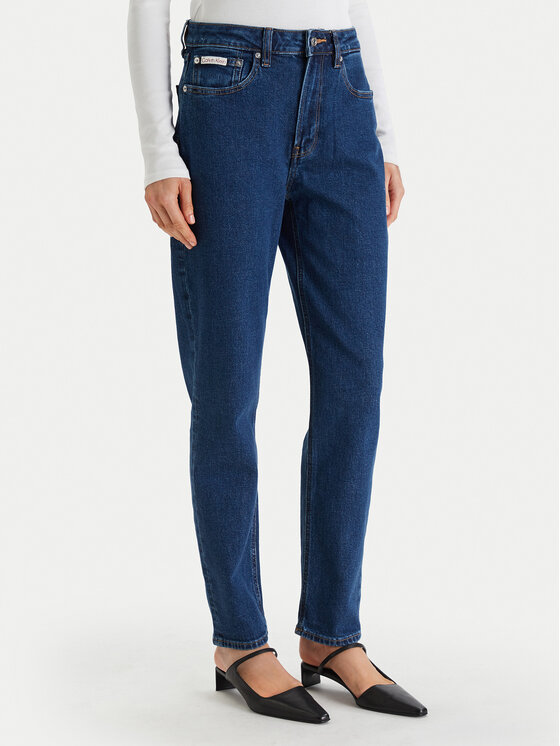 Calvin Klein Jeans Jeansy LV047F492G Niebieski Mom Fit