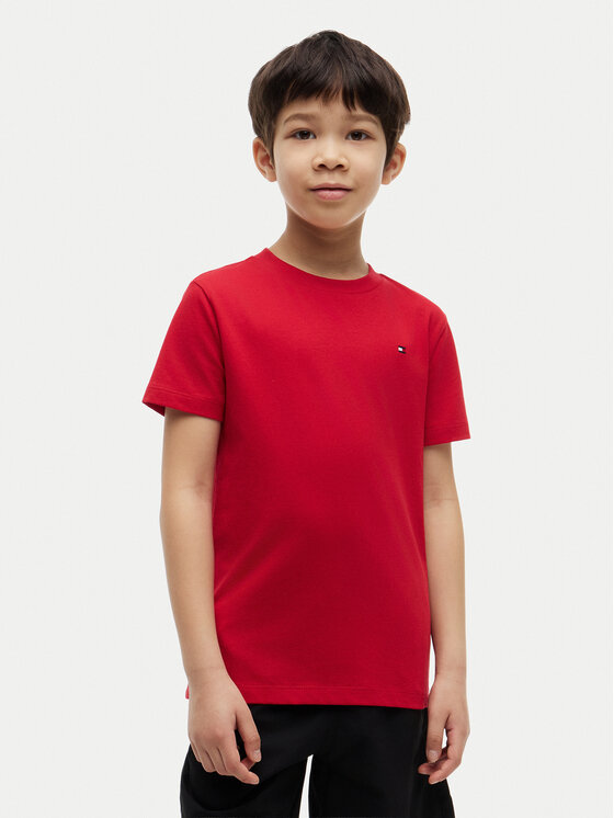 Tommy Hilfiger T-Shirt Team Tommy Graphic KB0KB10591 Czerwony Regular Fit