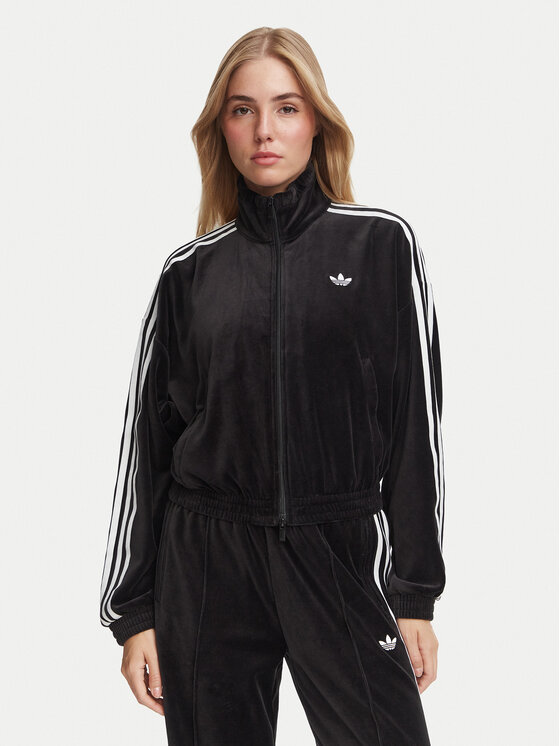 adidas Bluza Velour LG4297 Czarny Loose Fit