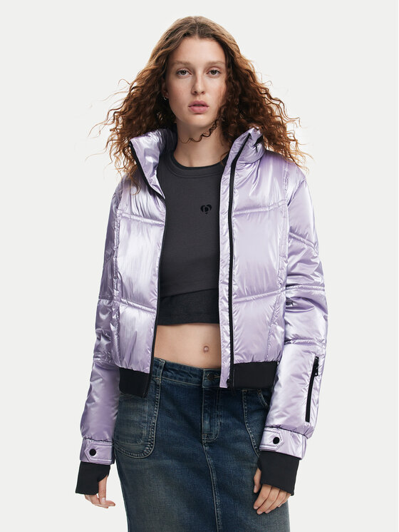 Desigual Kurtka bomber Omsk 24WWEWBY Fioletowy Regular Fit