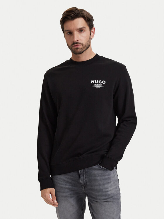 HUGO Bluza Nespon 50572772 Czarny Regular Fit