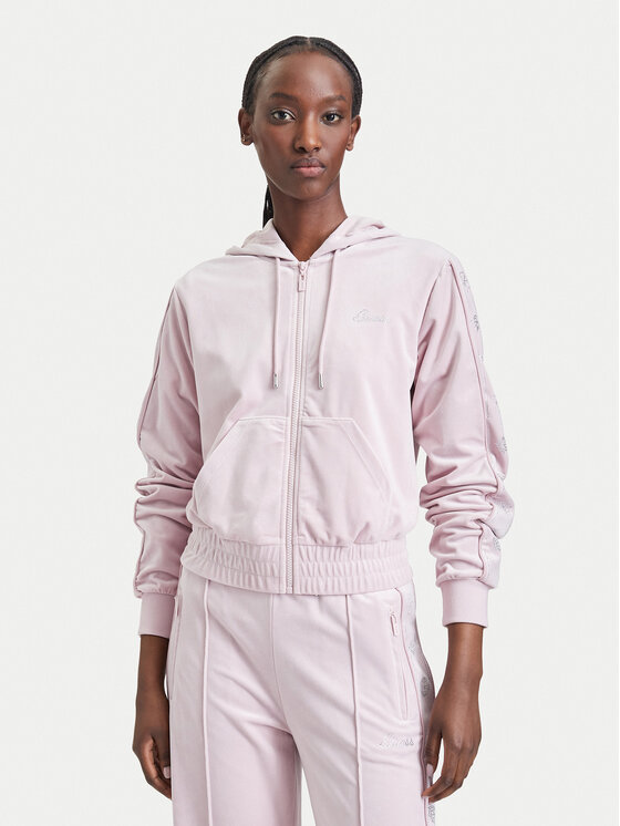 Guess Bluza V6BQ07 K6301 Różowy jasny Regular Fit