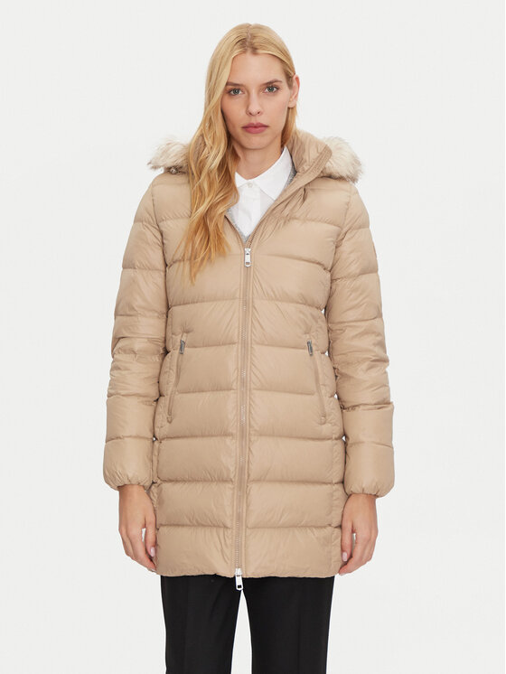 Tommy Hilfiger Kurtka puchowa WW0WW43122 Beżowy Regular Fit