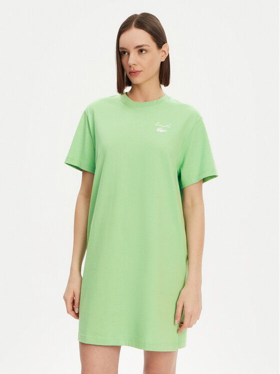 Lacoste Sukienka codzienna EF9573 Zielony Regular Fit