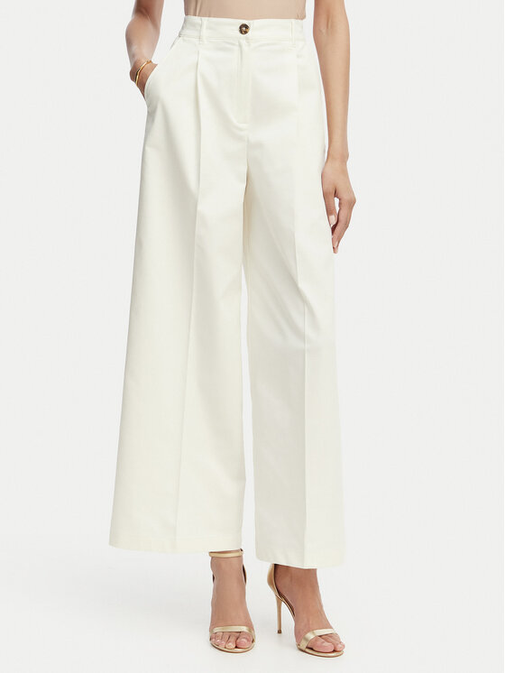 Marella Spodnie palazzo Emme by Marella Aceri 2615131071 Kremowy Wide Leg