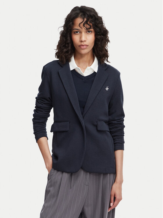 Beverly Hills Polo Club Marynarka P-SS26W-F6547 Granatowy Regular Fit