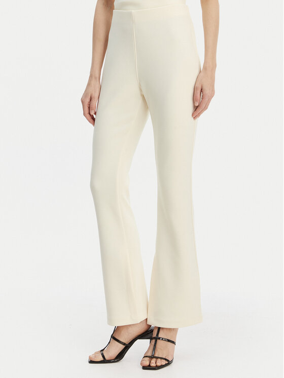 Calvin Klein Spodnie materiałowe LV044B223G Beżowy Flare Fit