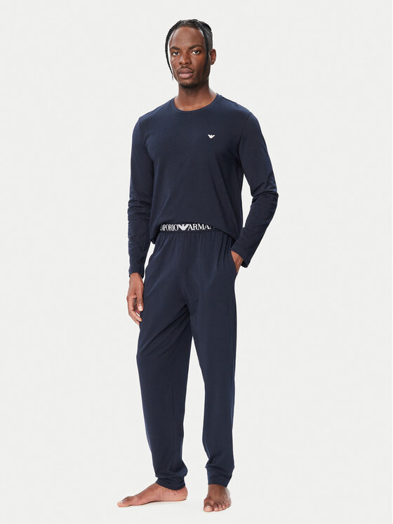 Emporio Armani Underwear Piżama EM000610 AF25017 UB102 Granatowy Regular Fit