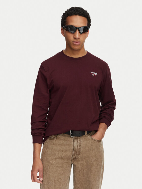 Reebok Longsleeve Feliks RK25738CCM Bordowy Regular Fit