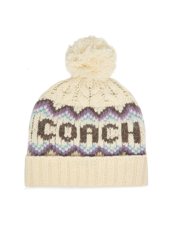 Coach Czapka CCL51 Kremowy