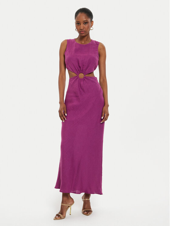 ViCOLO Sukienka letnia TB2881 Fioletowy Regular Fit