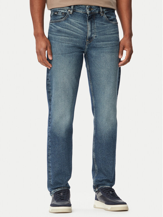 BOSS Jeansy Ogden 50569039 Granatowy Straight Fit