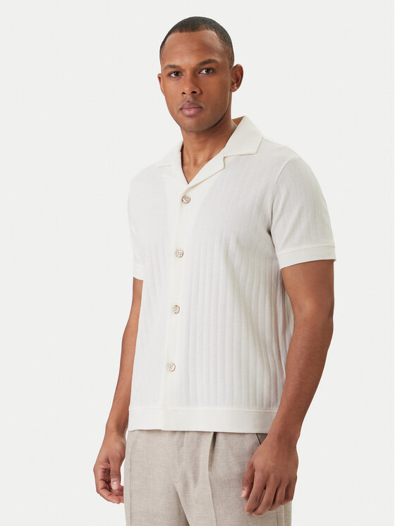 JOOP! Koszula Juanmanuel 30101936 Écru Regular Fit