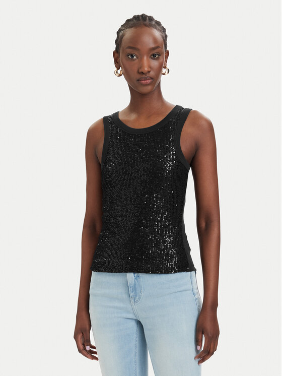 Guess Top W6GP26 K3157 Czarny Slim Fit