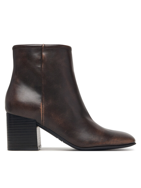 Guess Botki FLFALE LEA10 Brązowy ciemny