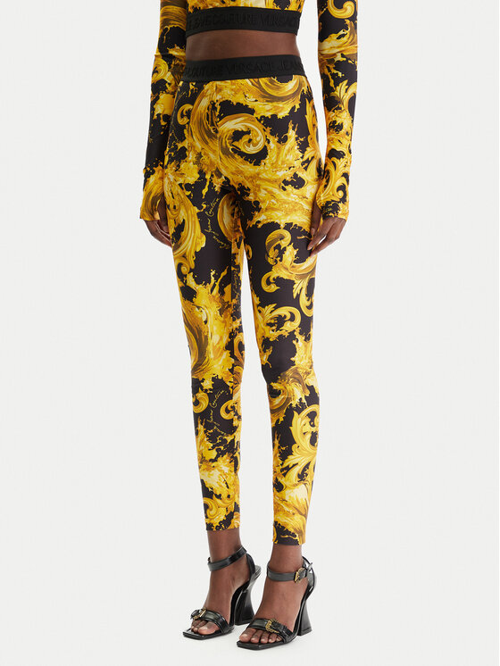 Versace Jeans Couture Legginsy 80HAC101 JS532 Czarny Slim Fit