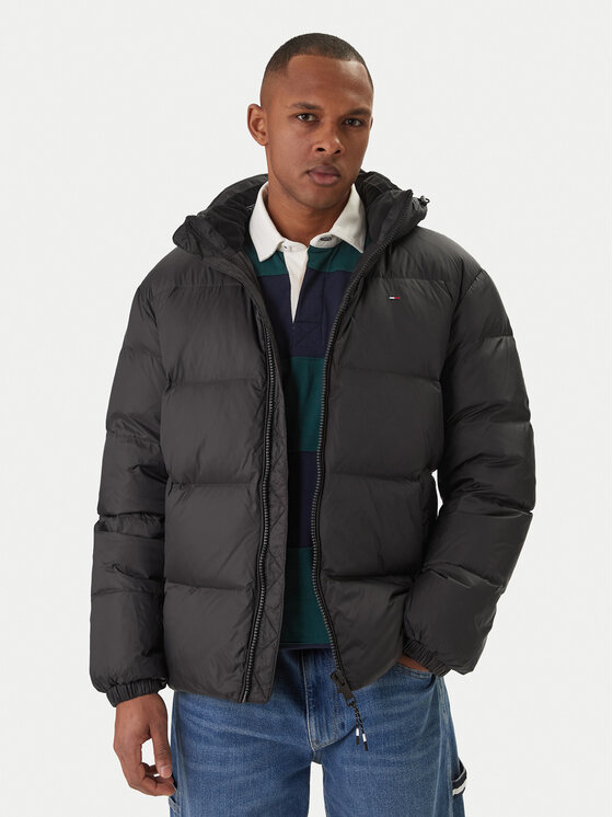 Tommy Jeans Kurtka puchowa Essential DM0DM19786 Czarny Regular Fit