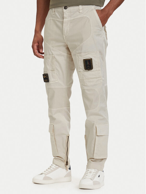 Aeronautica Militare Spodnie cargo Iconic Anti-G 261PA1387UCT01493 Beżowy Regular Fit
