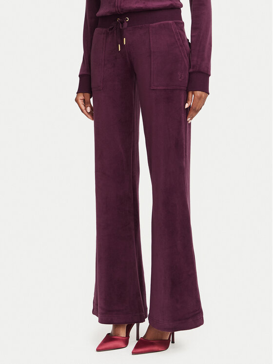 Juicy Couture Spodnie dresowe Layla JCSEBJ001G Bordowy Regular Fit