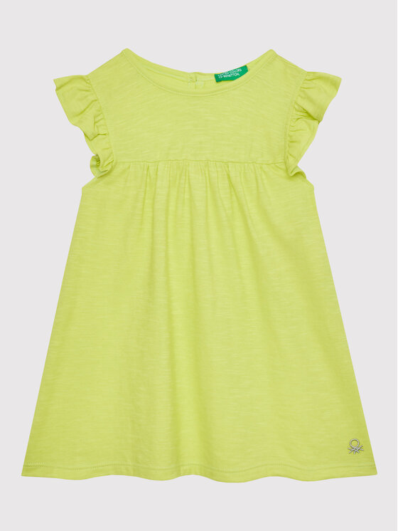 United Colors Of Benetton Sukienka letnia 3Z7QGV002 Zielony Regular Fit