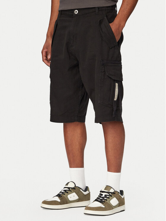 Alpha Industries Szorty materiałowe 266256 Czarny Regular Fit