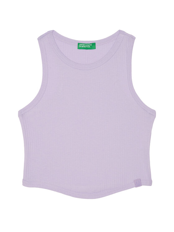 United Colors Of Benetton Top 31H3CH01F Fioletowy Slim Fit