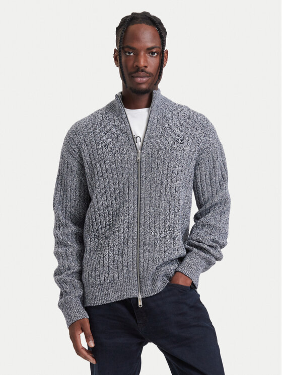 Calvin Klein Jeans Kardigan LV04RH319G Szary ciemny Regular Fit