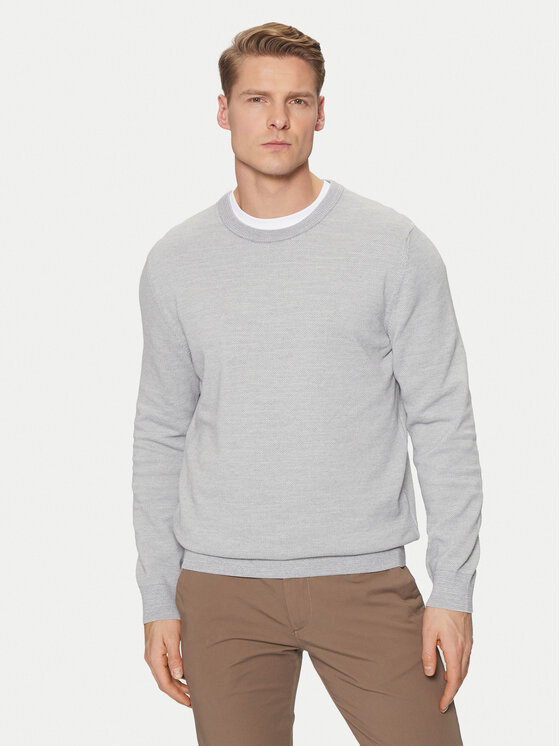 Marc O'Polo Sweter M20 5023 60074 Szary jasny Regular Fit
