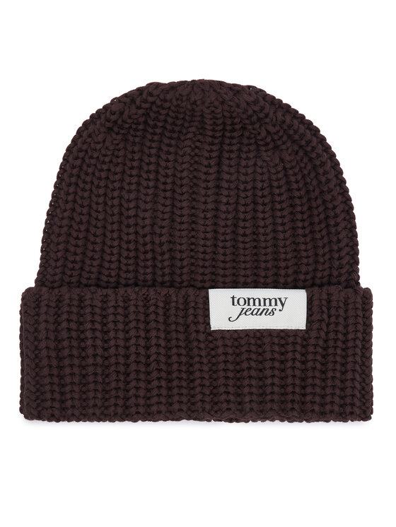 Tommy Hilfiger Czapka Script AW0AW18972 Brązowy ciemny