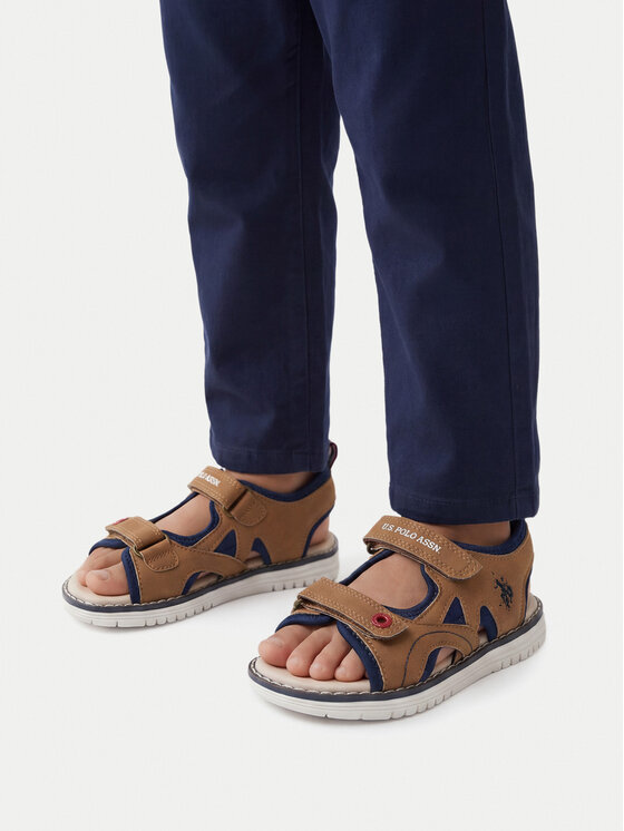 U.S. Polo Assn. Sandały EO-GARDA002K/6Y1 Brązowy jasny