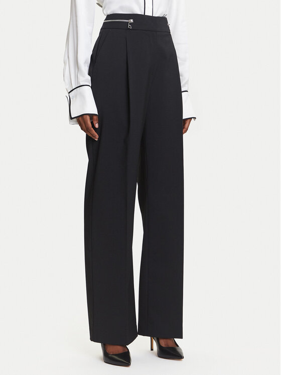 KARL LAGERFELD Spodnie materiałowe A3W10099 Czarny Straight Fit