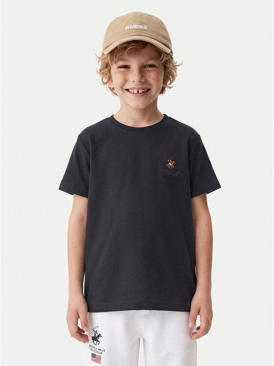 Beverly Hills Polo Club T-Shirt P-SS26B-TS0131 Granatowy Regular Fit