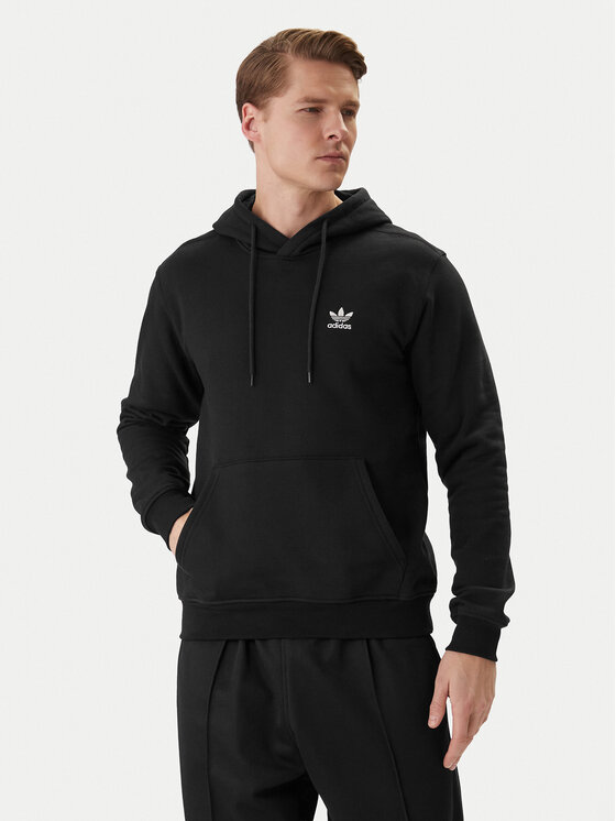 adidas Bluza Trefoil Essentials IY4930 Czarny Regular Fit